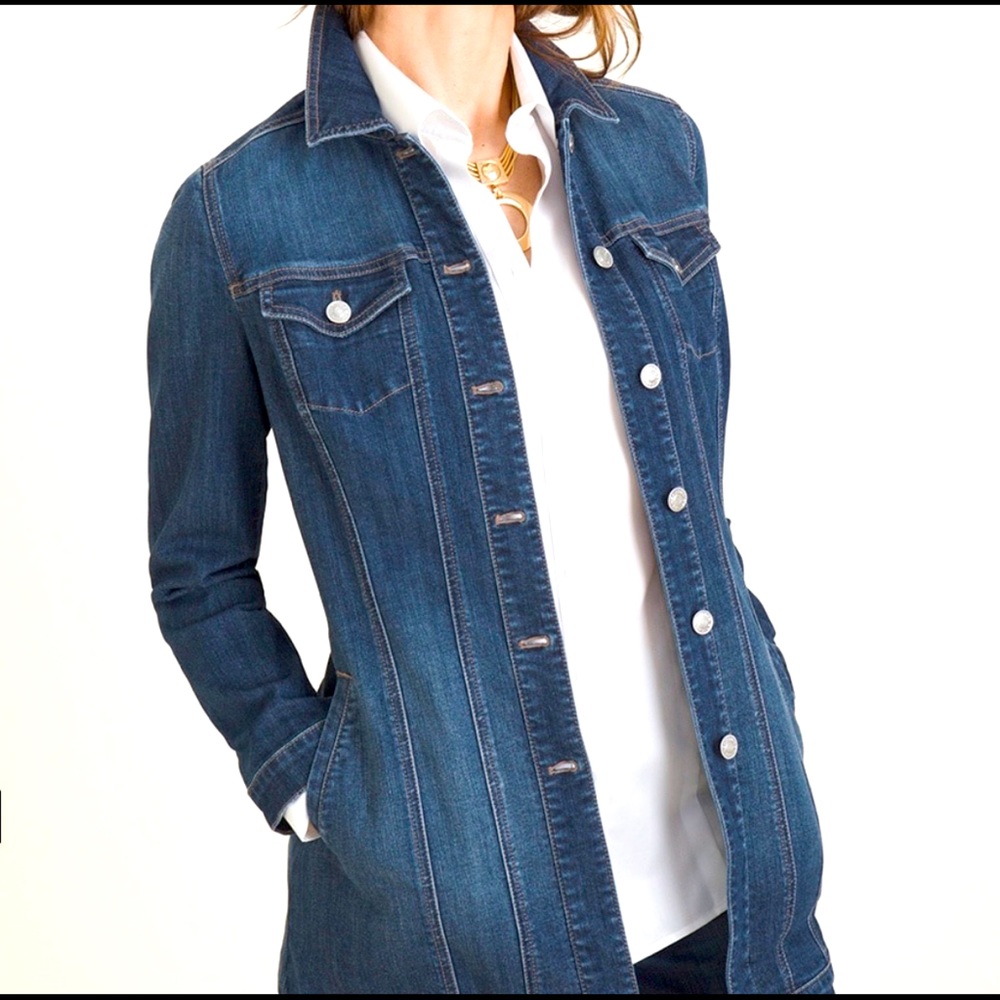 CHICO’S ELONGATED DENIM JACKET SZ 3